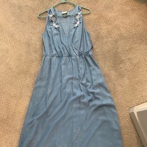 Jean wrap dress